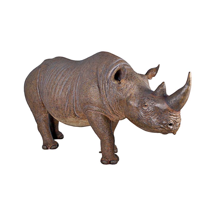 Life-Sized Rhinoceros Garden Animal Statue