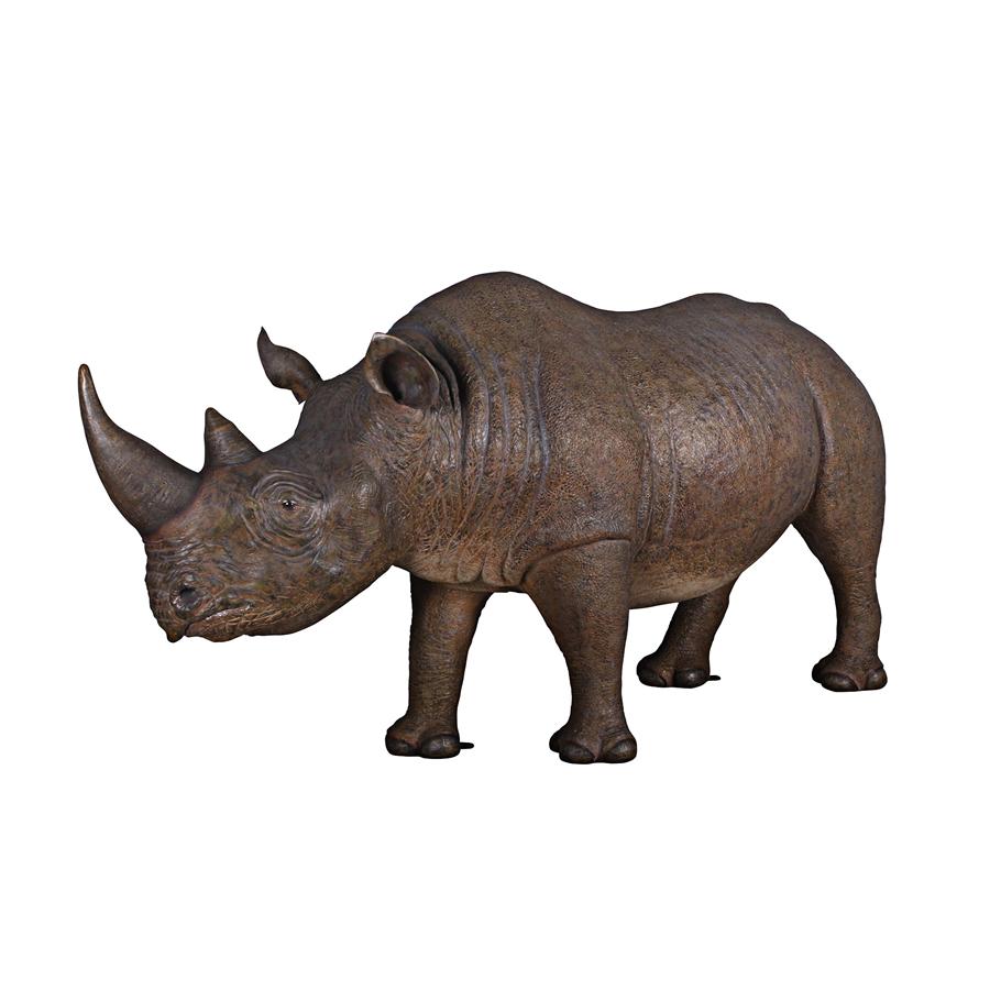 Life-Sized Rhinoceros Garden Animal Statue