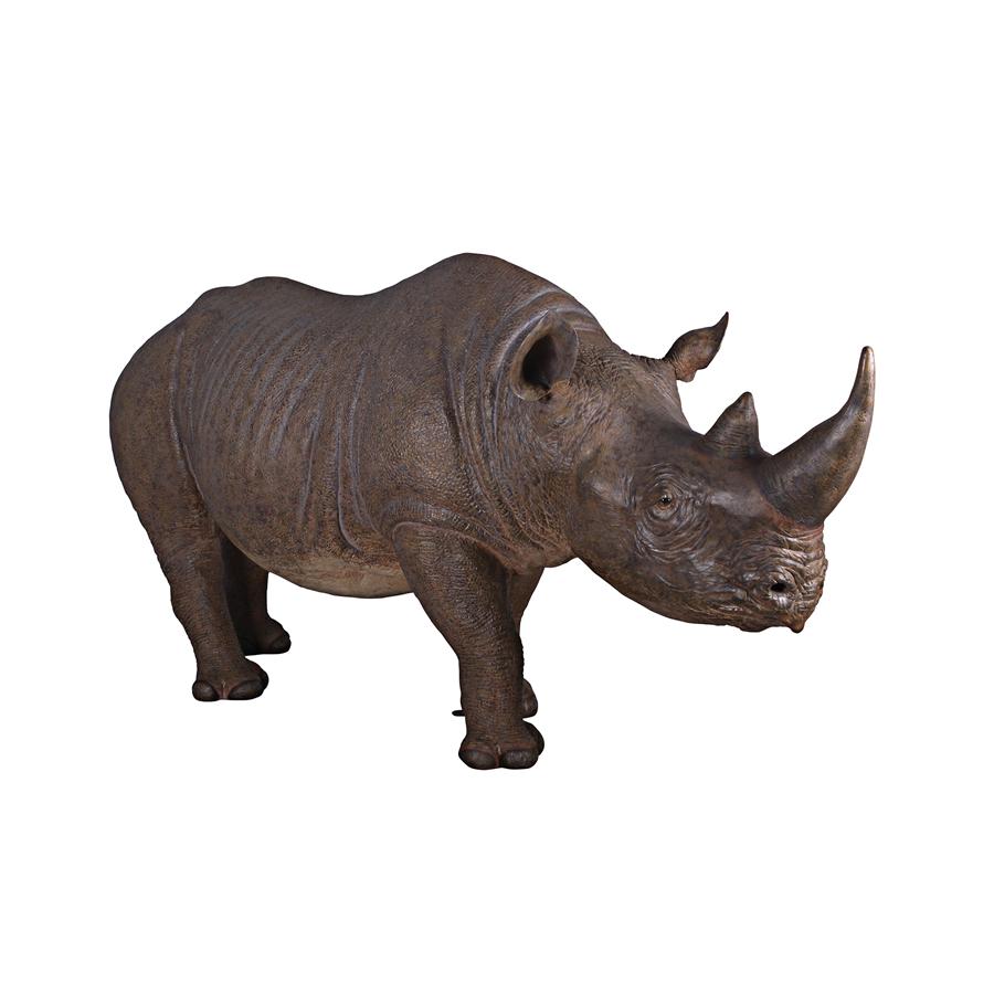 Life-Sized Rhinoceros Garden Animal Statue