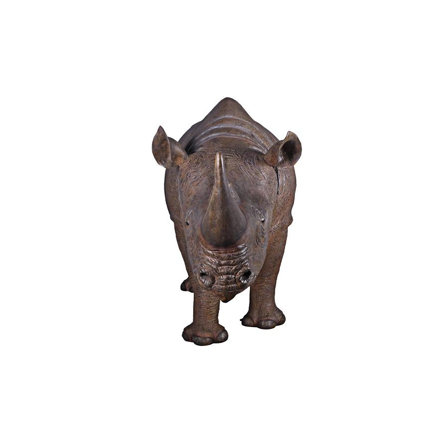 Life-Sized Rhinoceros Garden Animal Statue