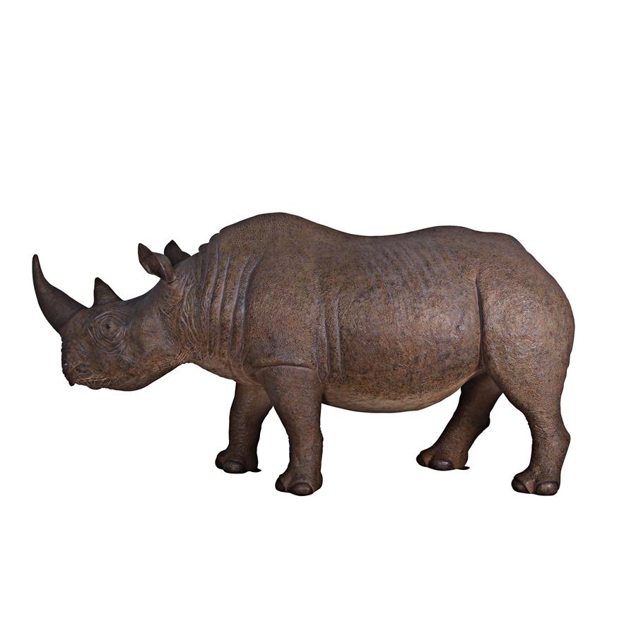 Life-Sized Rhinoceros Garden Animal Statue