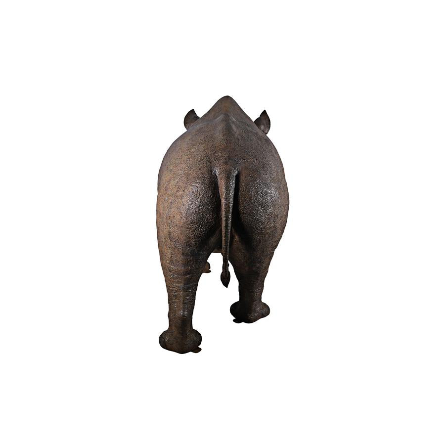 Life-Sized Rhinoceros Garden Animal Statue