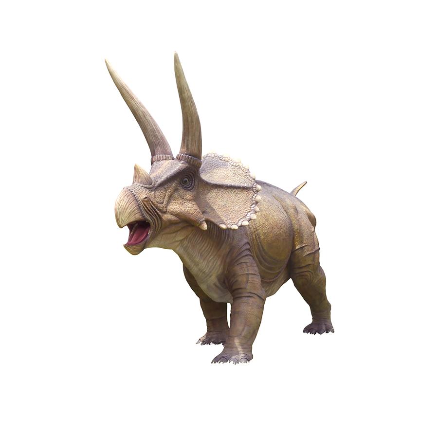 Giant Charging Titan Triceratops Dinosaur Statue