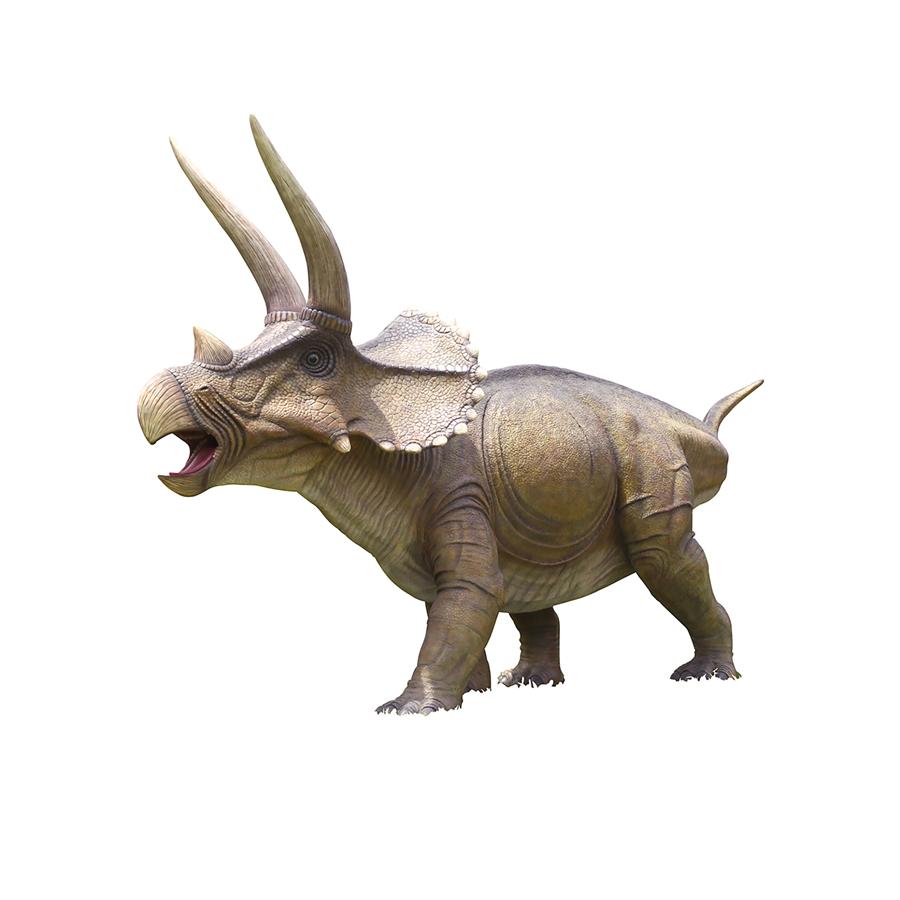 Giant Charging Titan Triceratops Dinosaur Statue