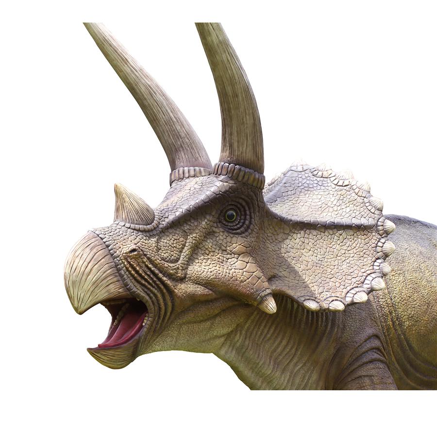 Giant Charging Titan Triceratops Dinosaur Statue