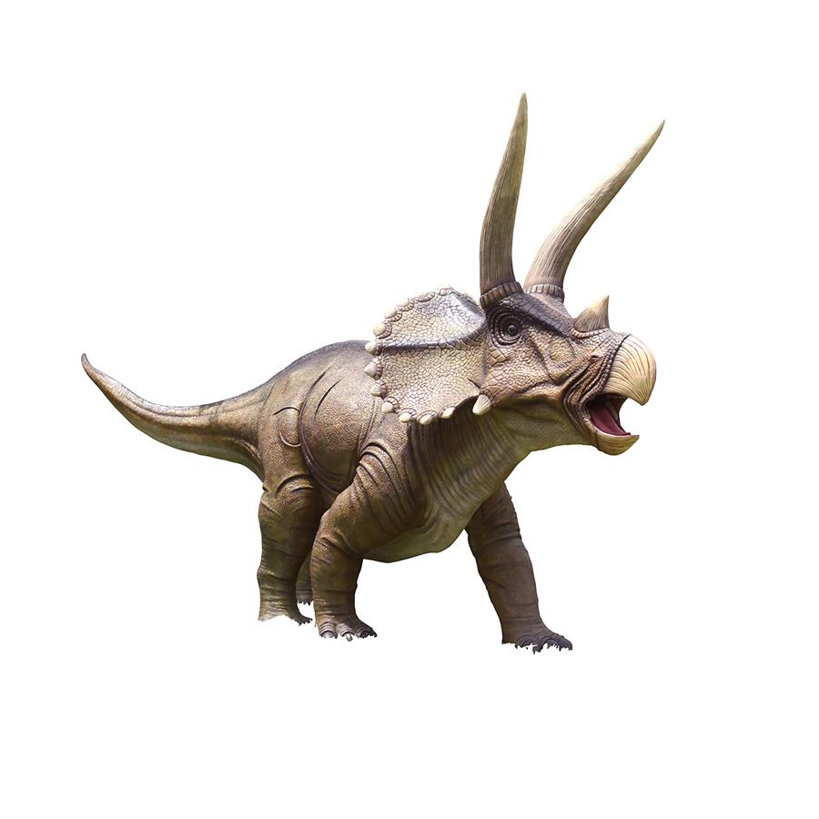 Giant Charging Titan Triceratops Dinosaur Statue