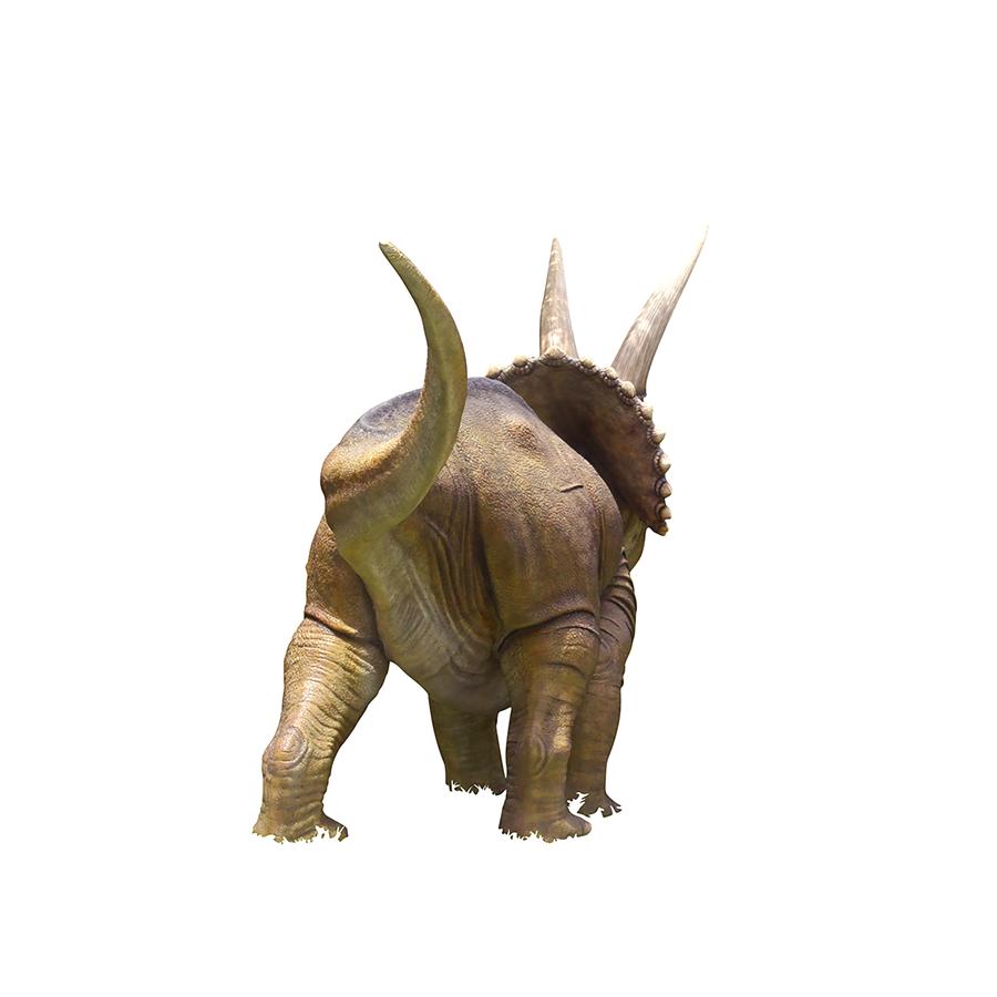 Giant Charging Titan Triceratops Dinosaur Statue