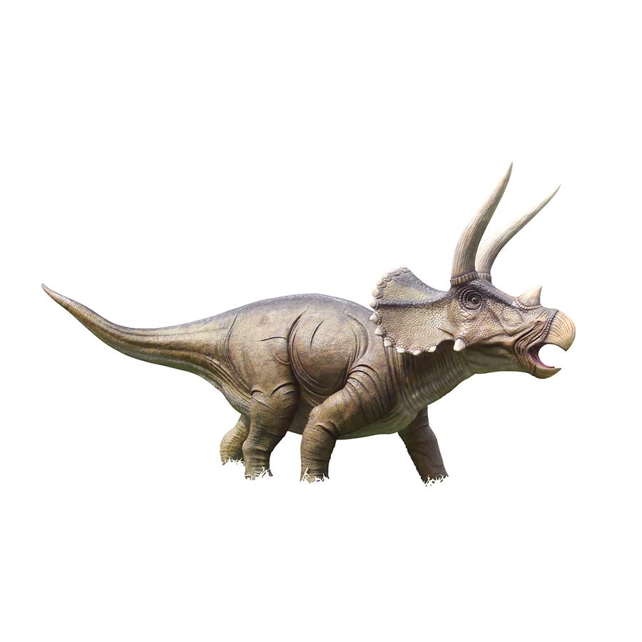 Giant Charging Titan Triceratops Dinosaur Statue