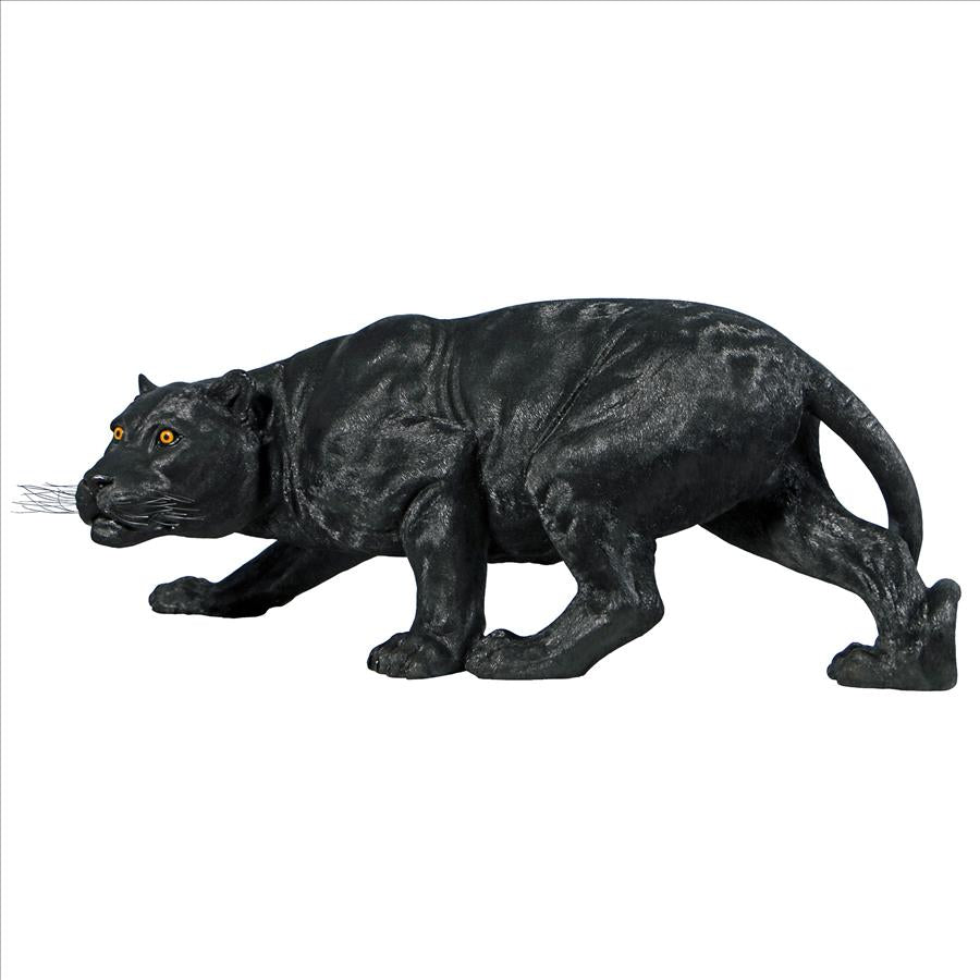 Shadowed Predator Black Panther Statue: Grande