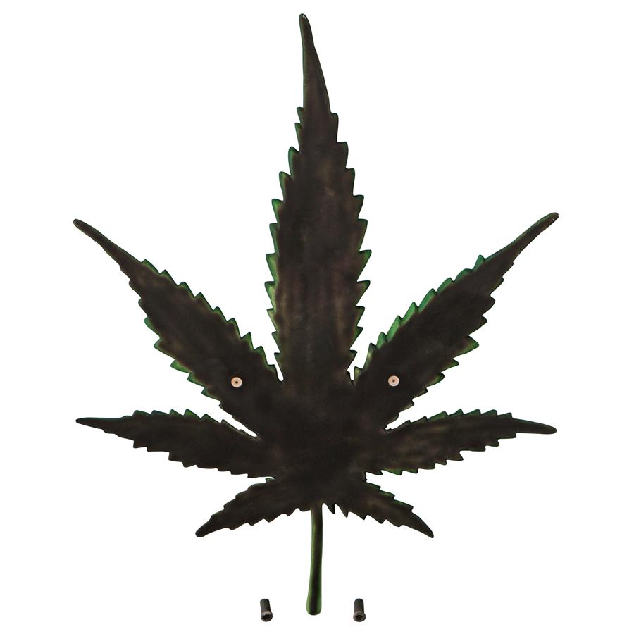 Marijuana Leaf Cannabis Wall Sculpture