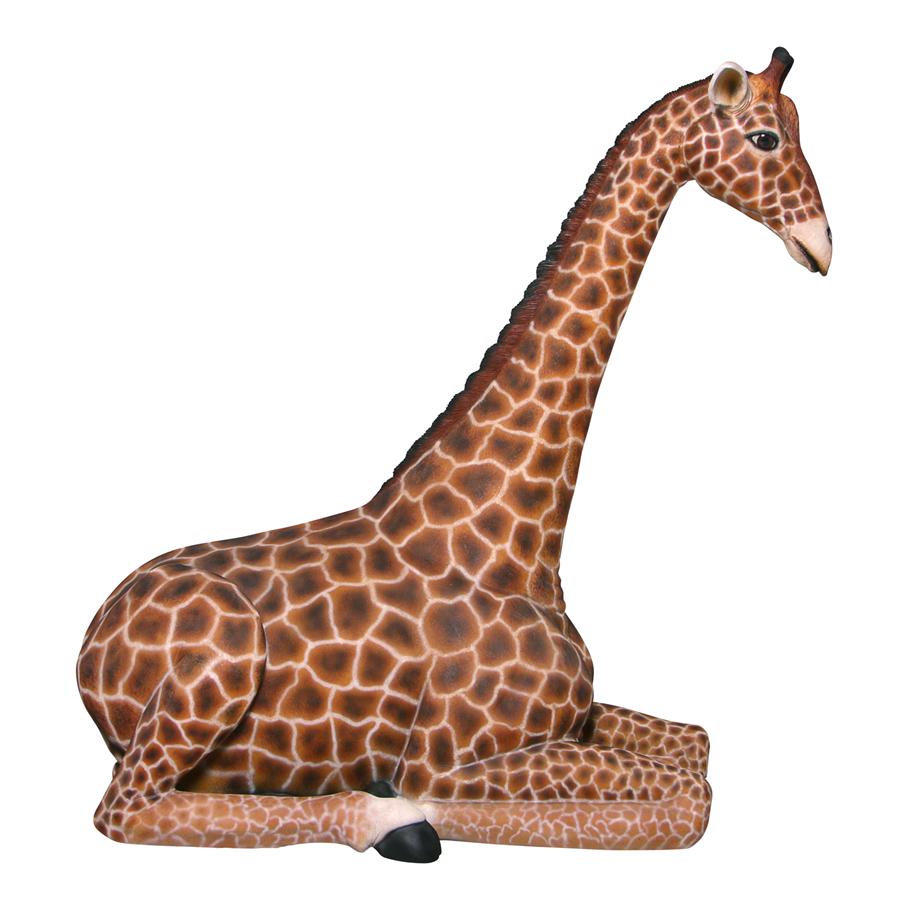 Dakarai Grande-Scale Sitting Giraffe Garden Statue