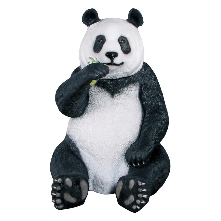 Fantong Oversized Giant Panda Bear Statue with Photo Op Paw Seat