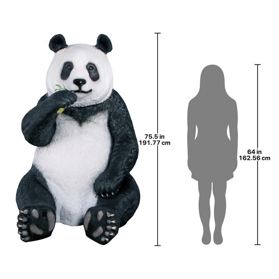 Fantong Oversized Giant Panda Bear Statue with Photo Op Paw Seat