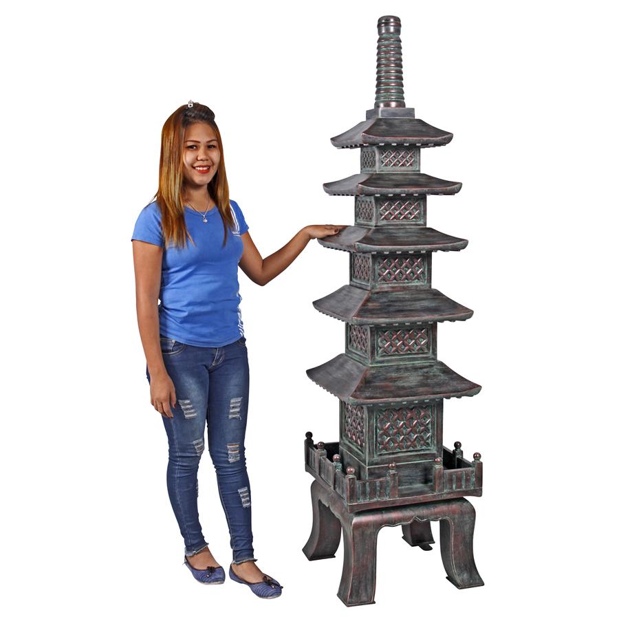 The Nara Temple Asian Garden Pagoda Statue: Grande