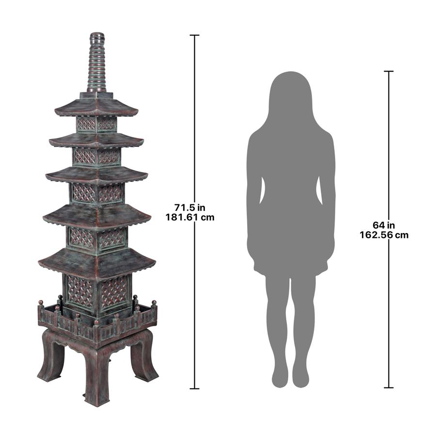 The Nara Temple Asian Garden Pagoda Statue: Grande