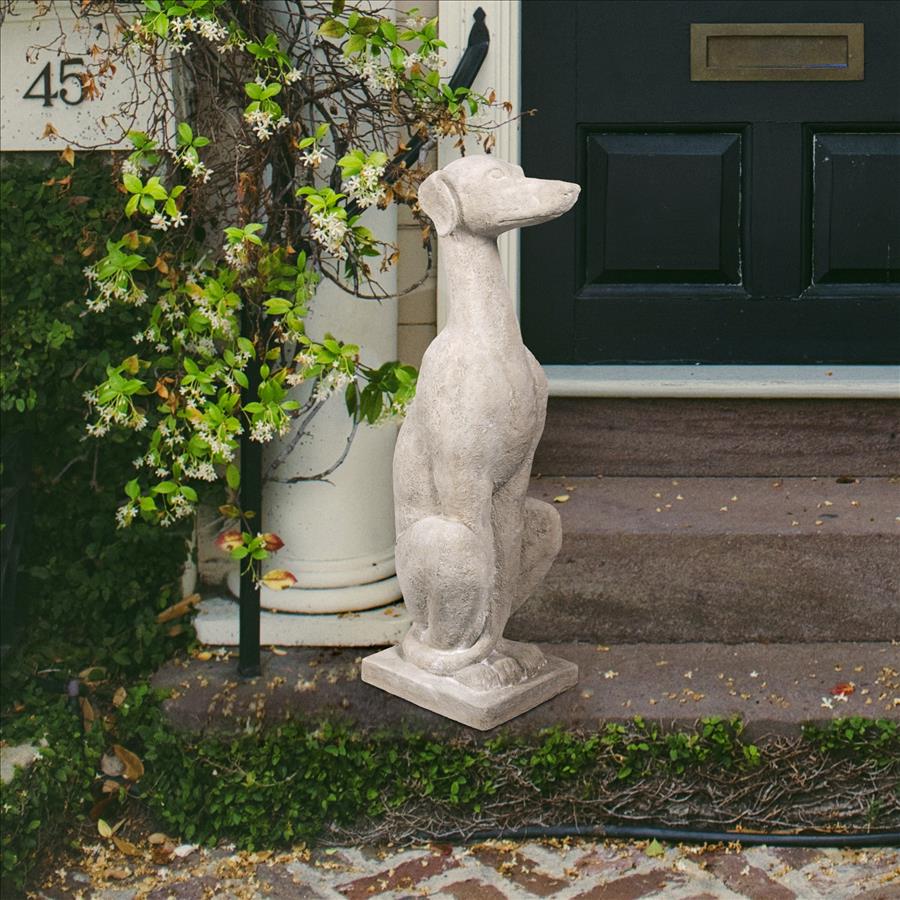Italian Greyhound Art Deco Whippet Sentinel Dog Statue