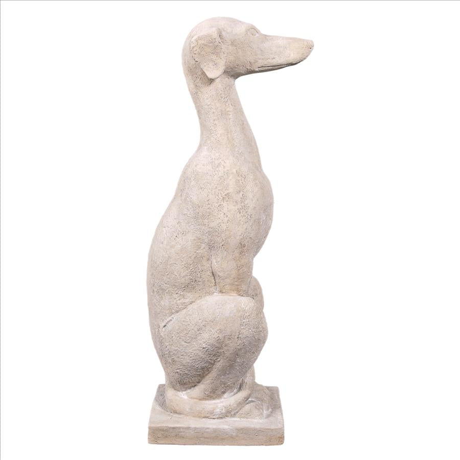 Italian Greyhound Art Deco Whippet Sentinel Dog Statue