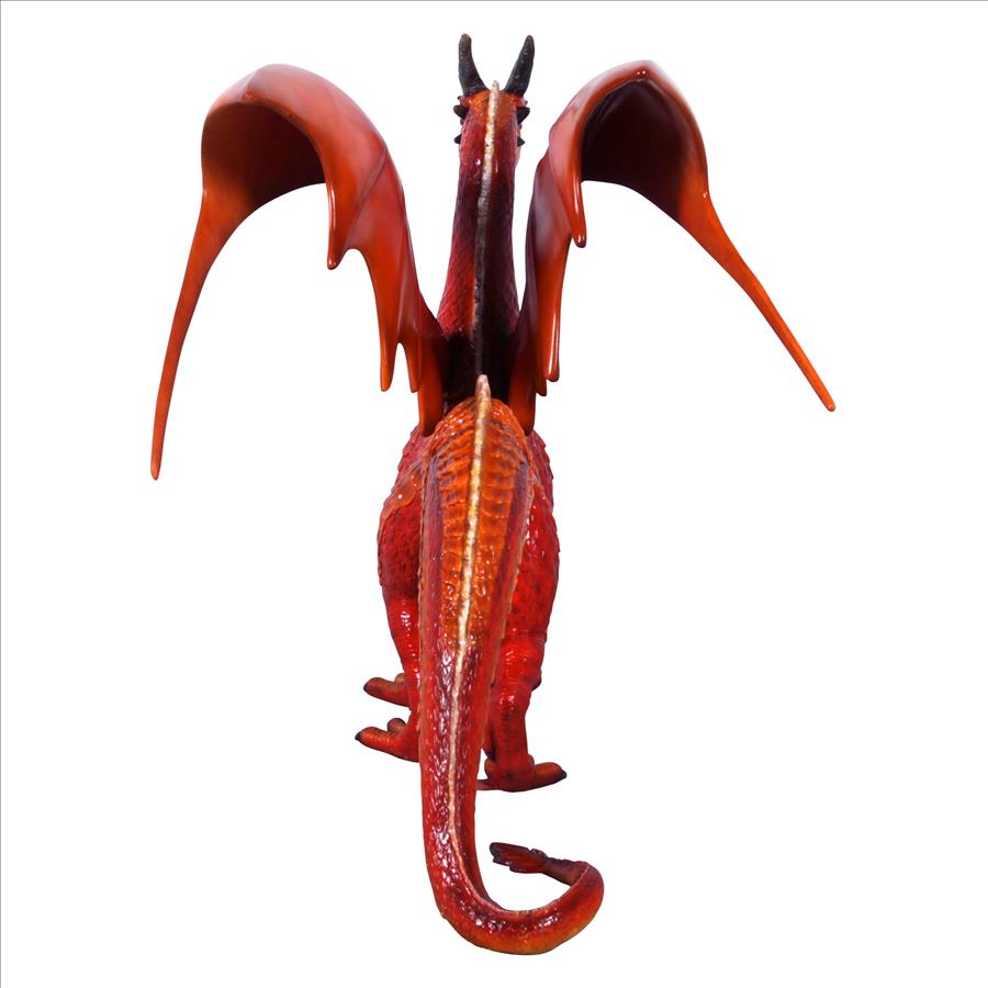 The Red Welsh Dragon Statue: Large