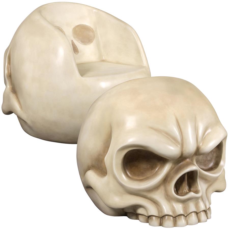 Lost Souls Gothic Skull Sculptural Chair: Bone