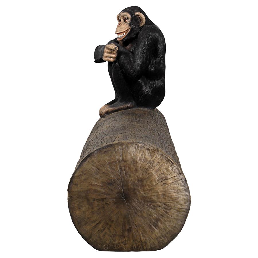 Monkey See Monkey Do Chimpanzee Photo Op Sculptural Bench