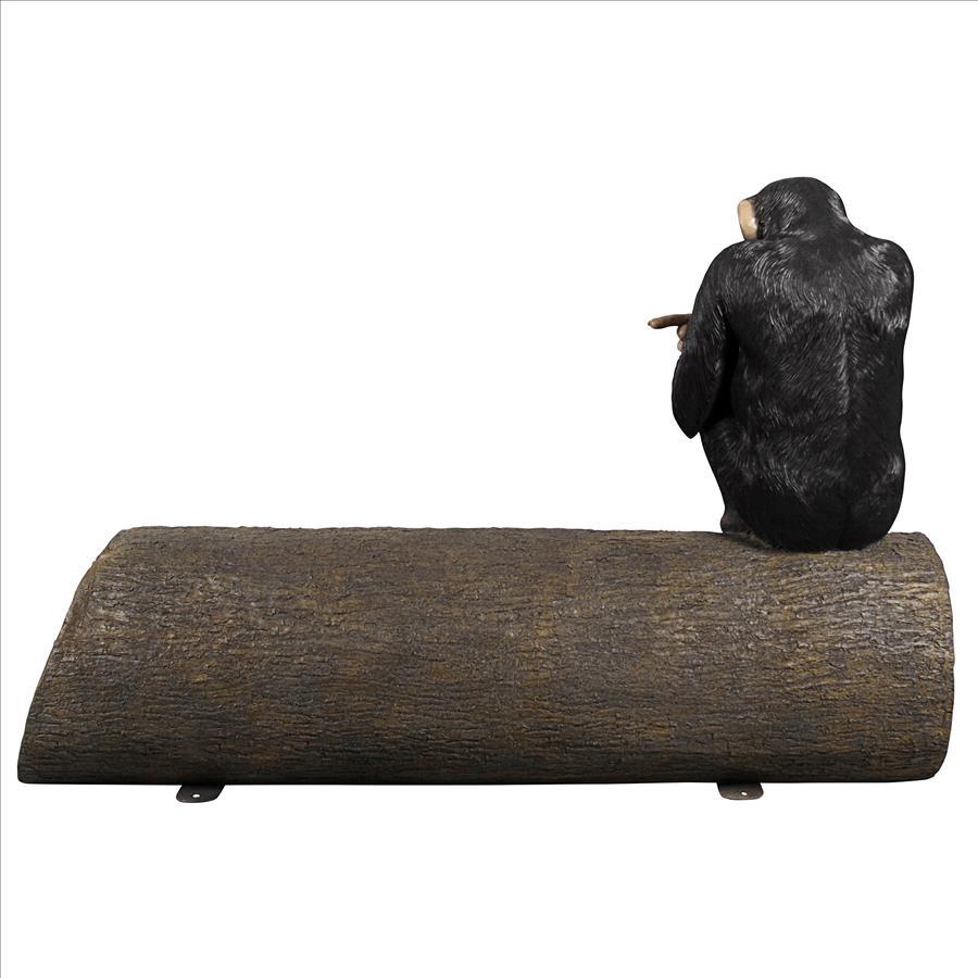 Monkey See Monkey Do Chimpanzee Photo Op Sculptural Bench