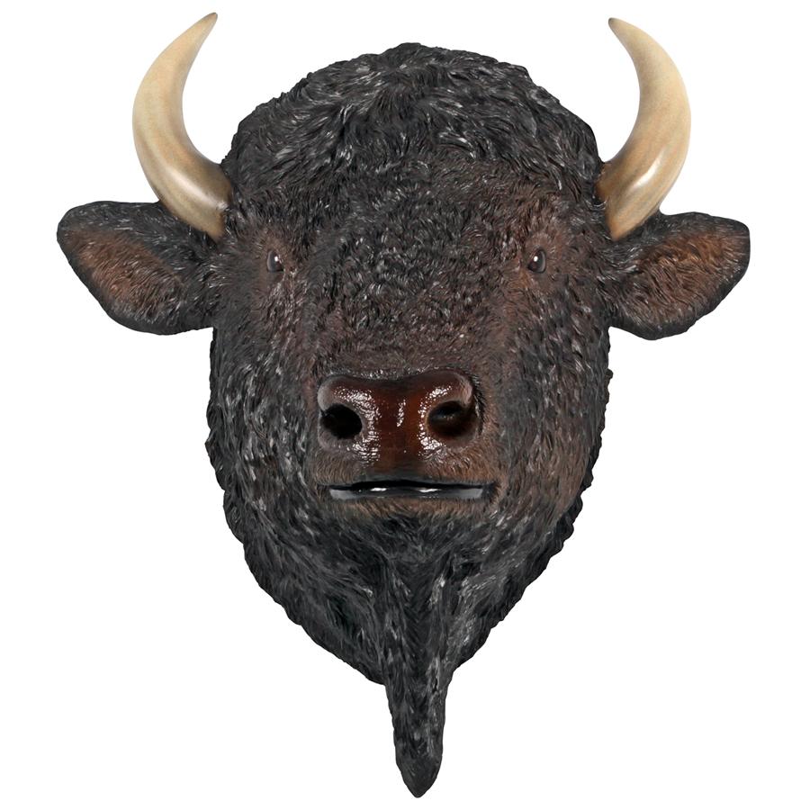 Large Scale Buffalo of the Great Plains Trophy Wall Statue
