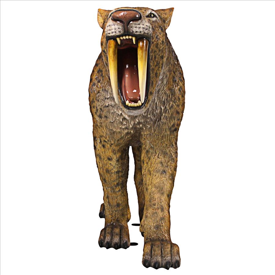 Prehistoric Predator Sabre-Toothed Cat Statue