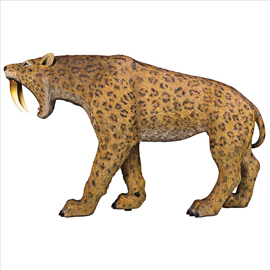 Prehistoric Predator Sabre-Toothed Cat Statue