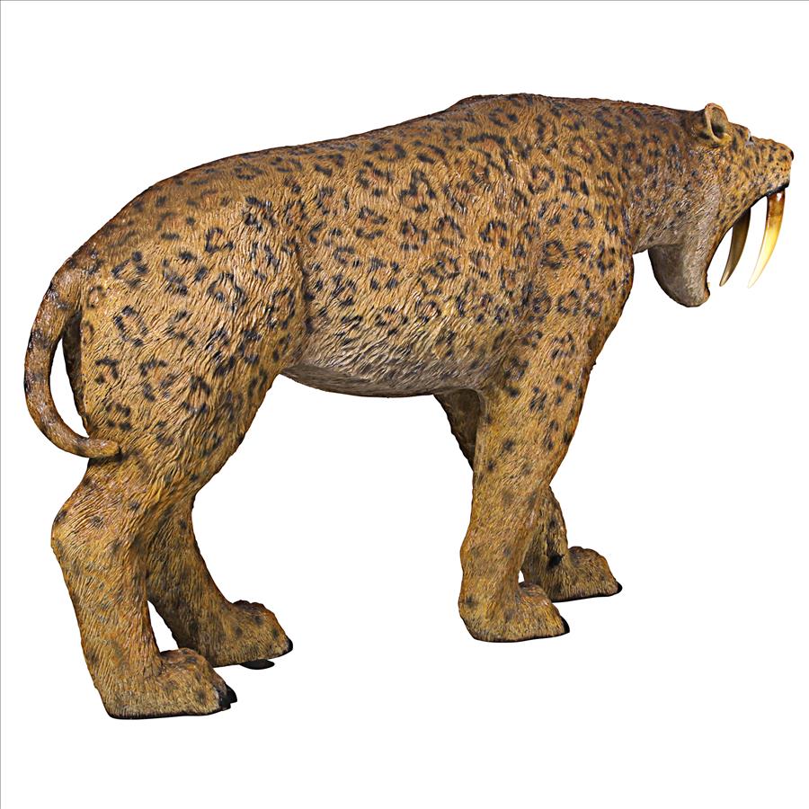 Prehistoric Predator Sabre-Toothed Cat Statue