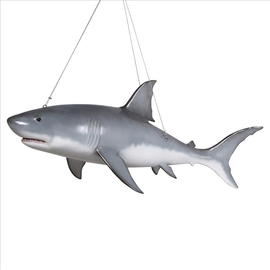 Great White Shark Ceiling Mount Trophy Statue