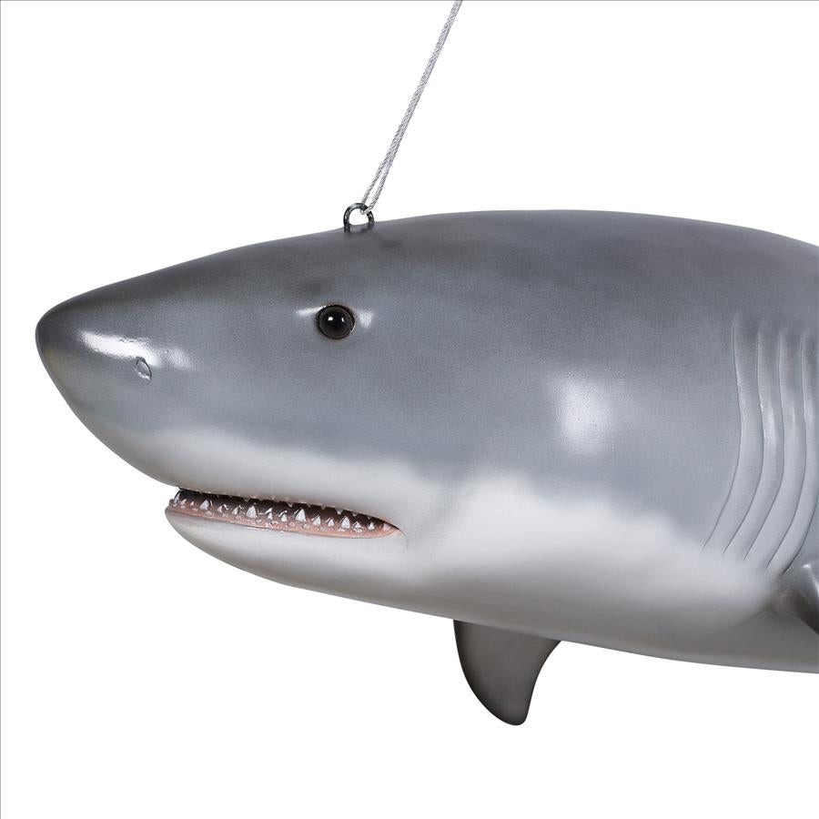 Great White Shark Ceiling Mount Trophy Statue