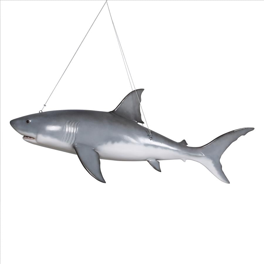 Great White Shark Ceiling Mount Trophy Statue