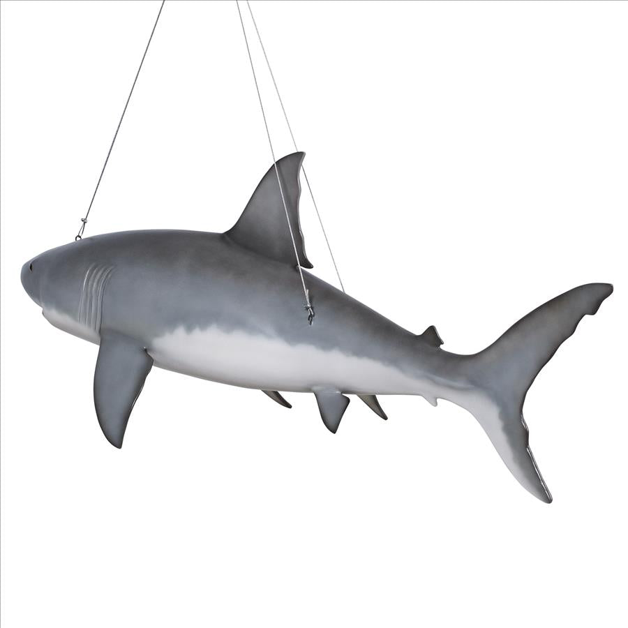 Great White Shark Ceiling Mount Trophy Statue