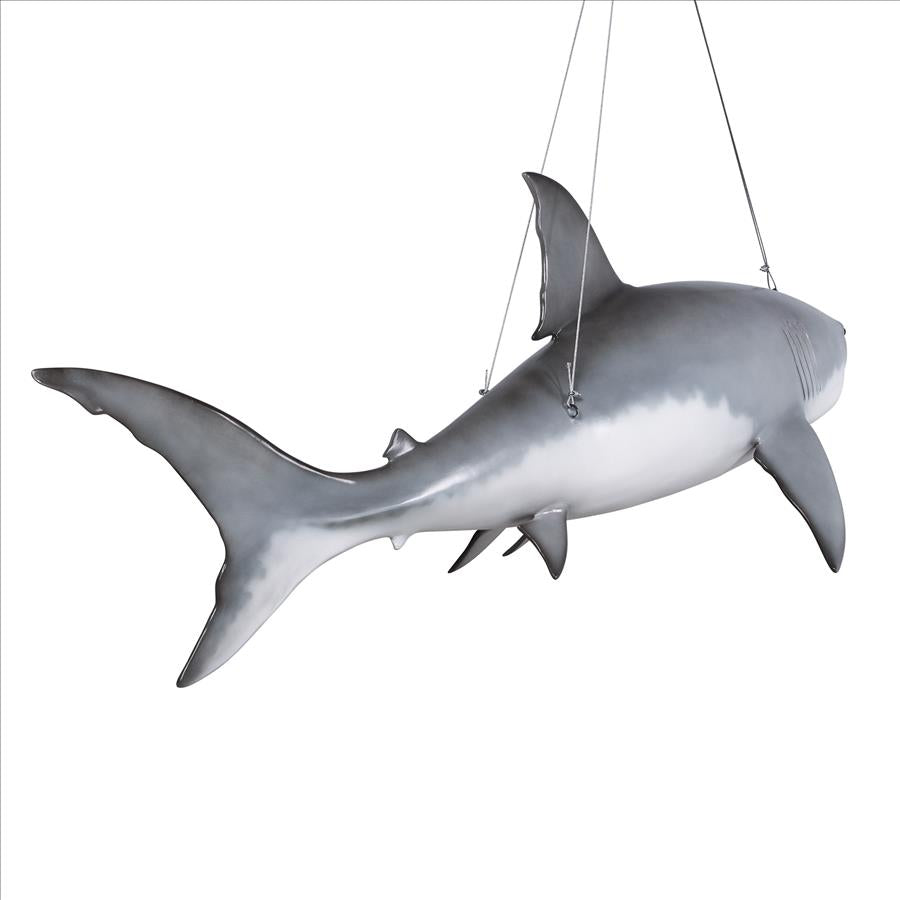 Great White Shark Ceiling Mount Trophy Statue