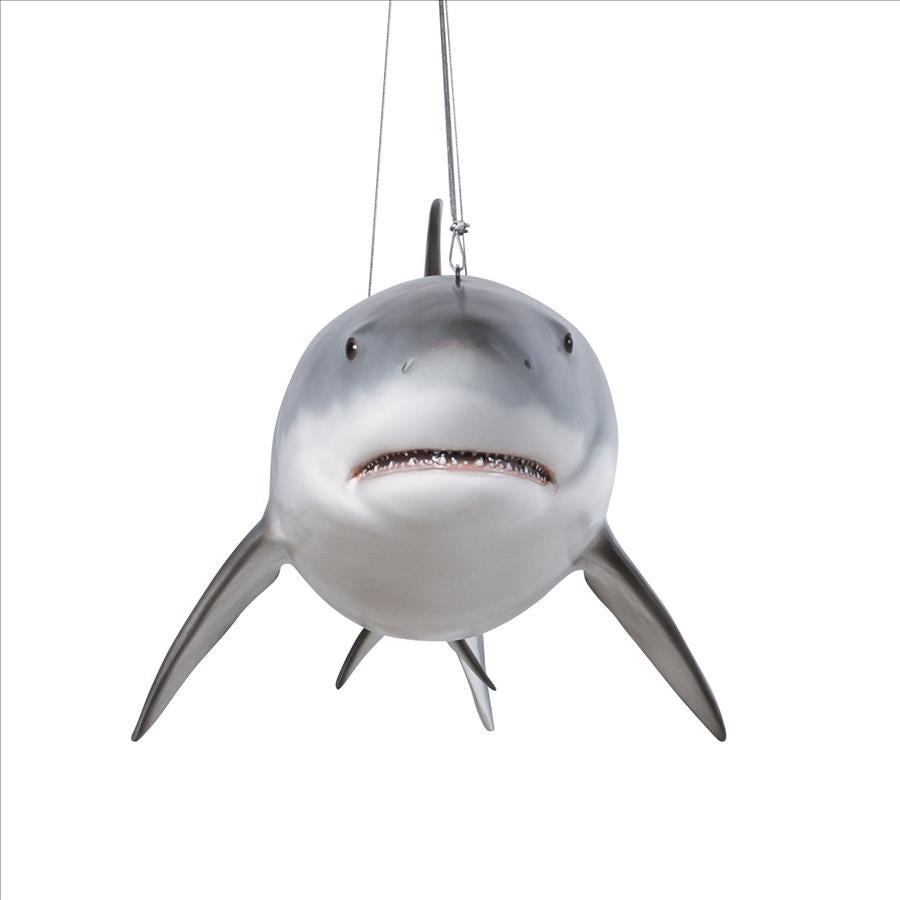 Great White Shark Ceiling Mount Trophy Statue