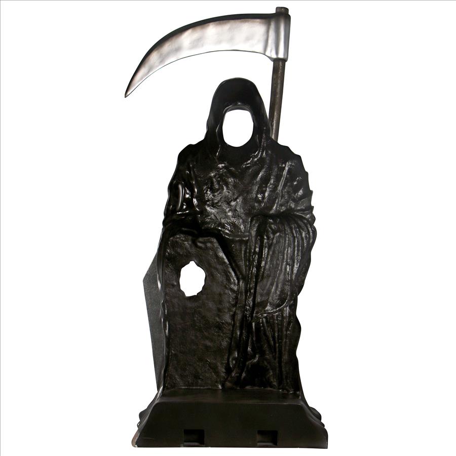 Halloween Grim Reaper Graveyard Ghoul Photo Op Life-Size Statue