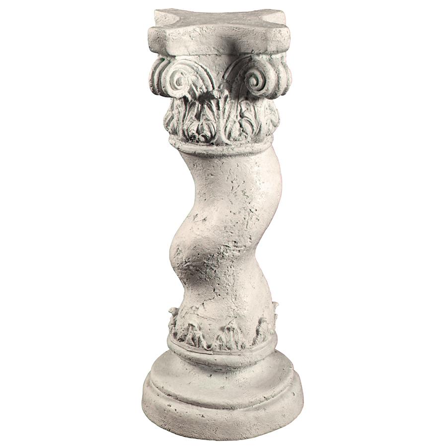 Capitoline Barley Corkscrew Column Statuary Pedestal: Medium