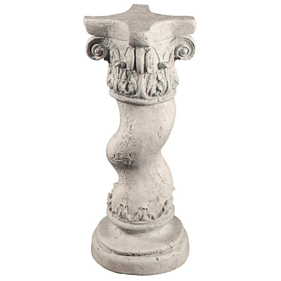 Capitoline Barley Corkscrew Column Statuary Pedestal: Medium