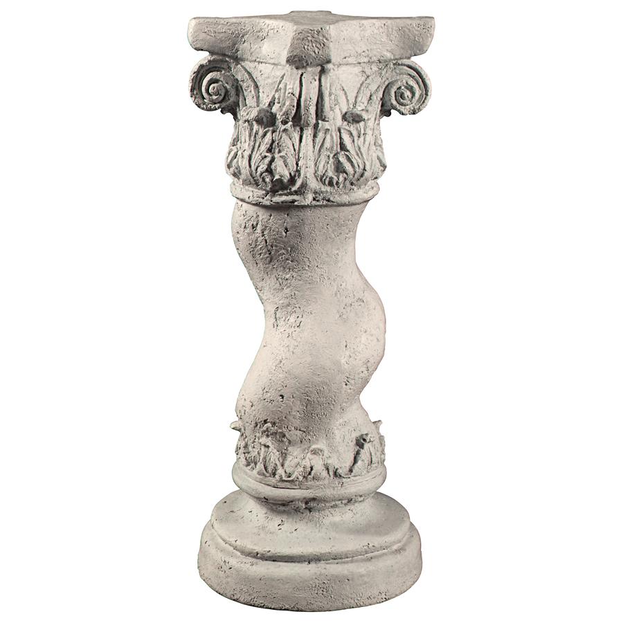 Capitoline Barley Corkscrew Column Statuary Pedestal: Medium