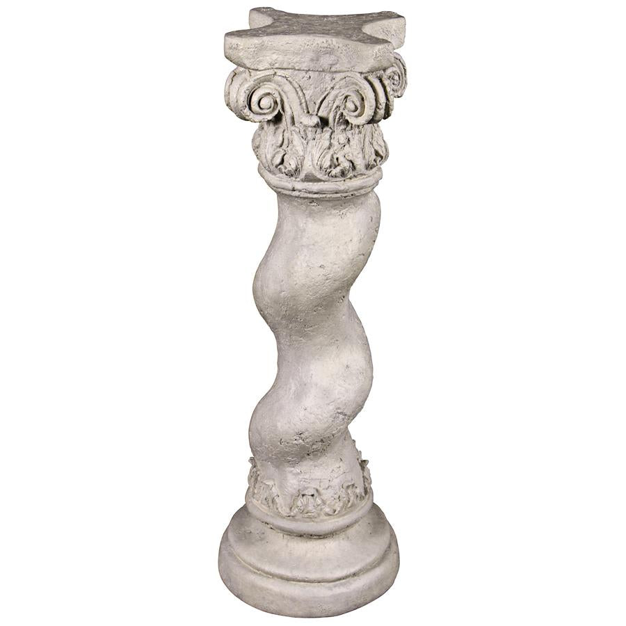 Capitoline Barley Corkscrew Column Statuary Pedestal: Large