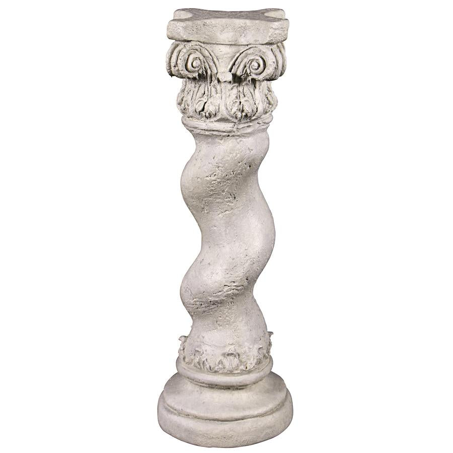 Capitoline Barley Corkscrew Column Statuary Pedestal: Large