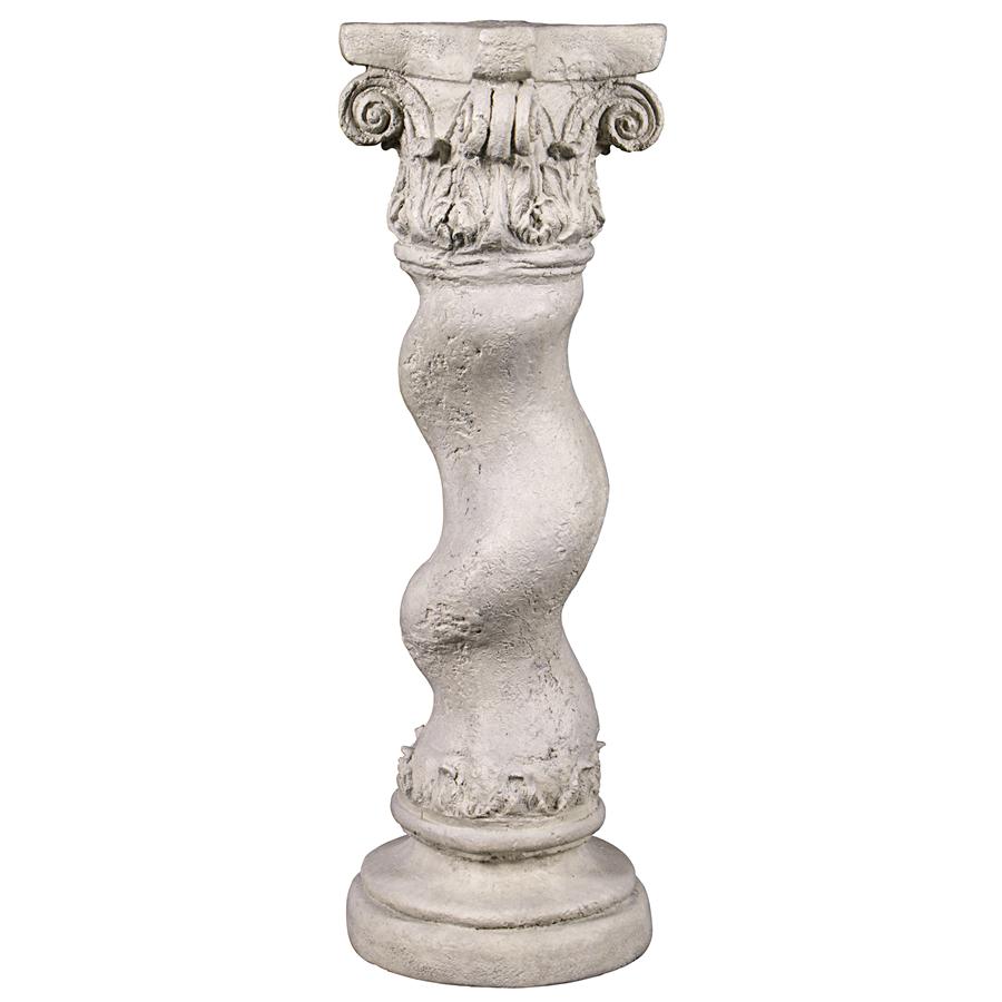 Capitoline Barley Corkscrew Column Statuary Pedestal: Large