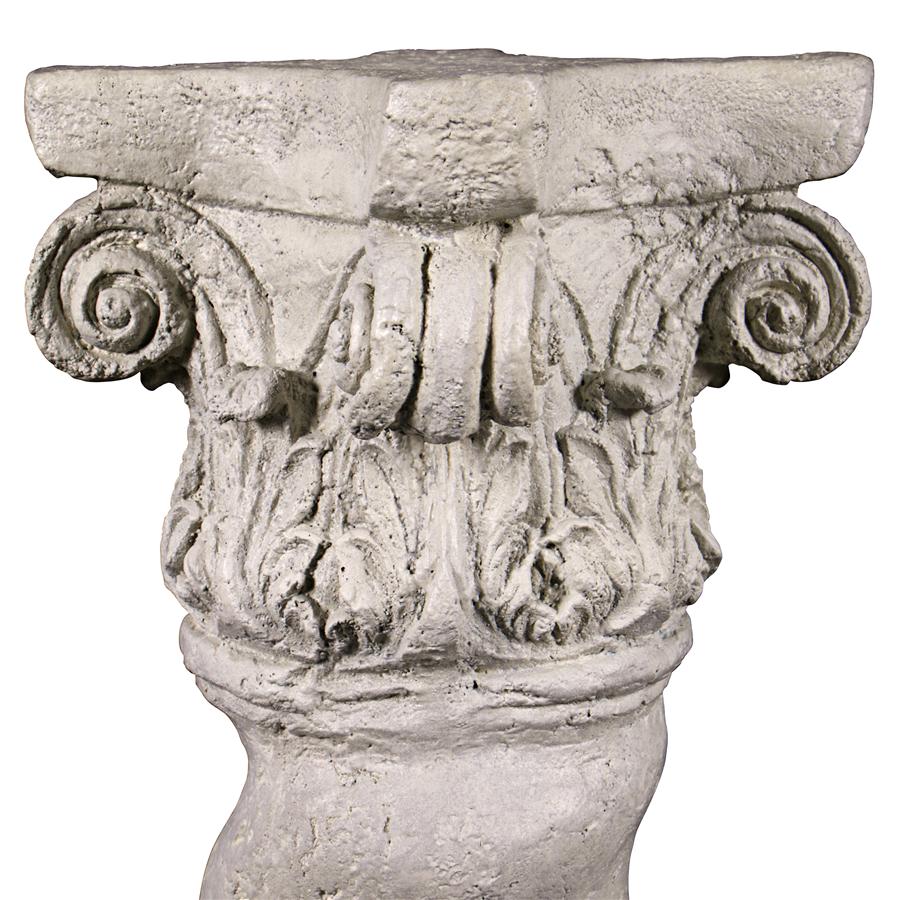 Capitoline Barley Corkscrew Column Statuary Pedestal: Large