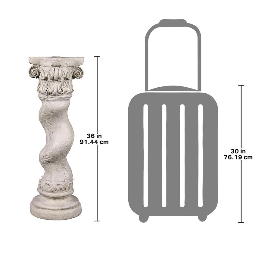 Capitoline Barley Corkscrew Column Statuary Pedestal: Large