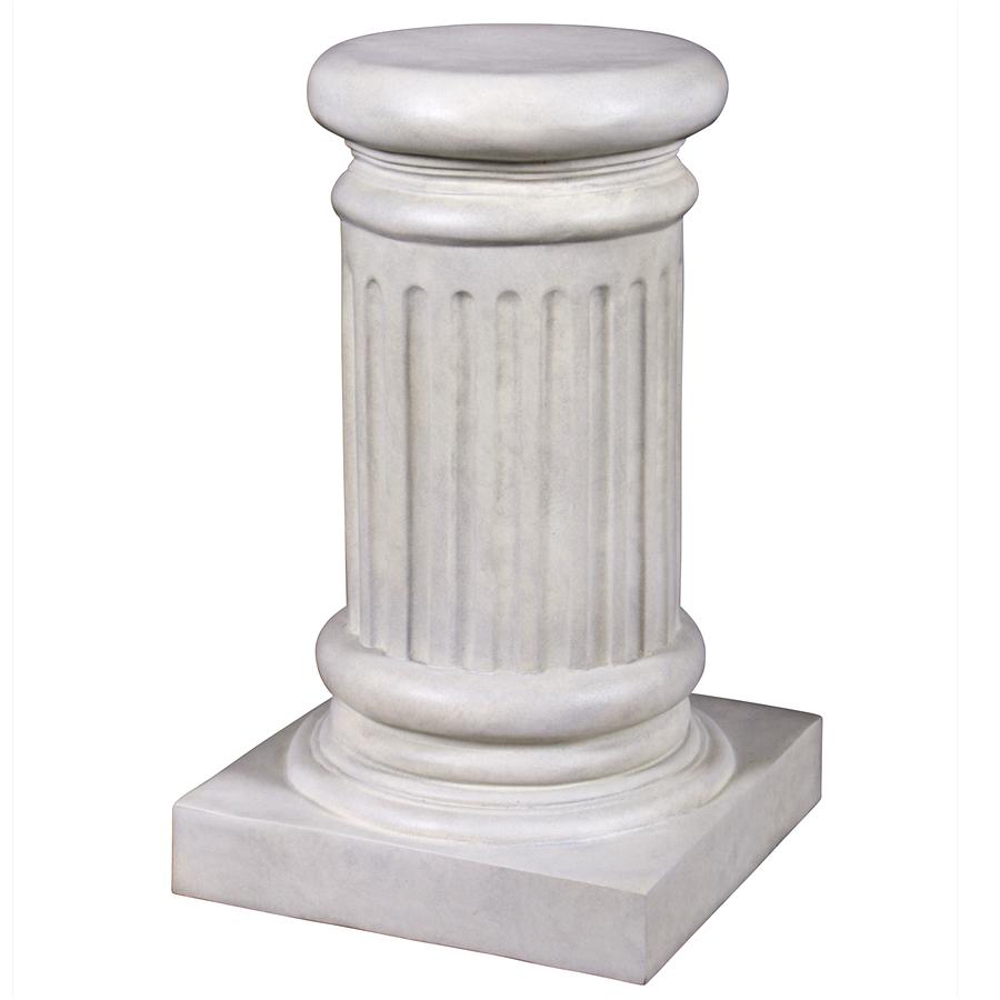 Classical Greek Fluted Garden Statuary Pedestal: Small