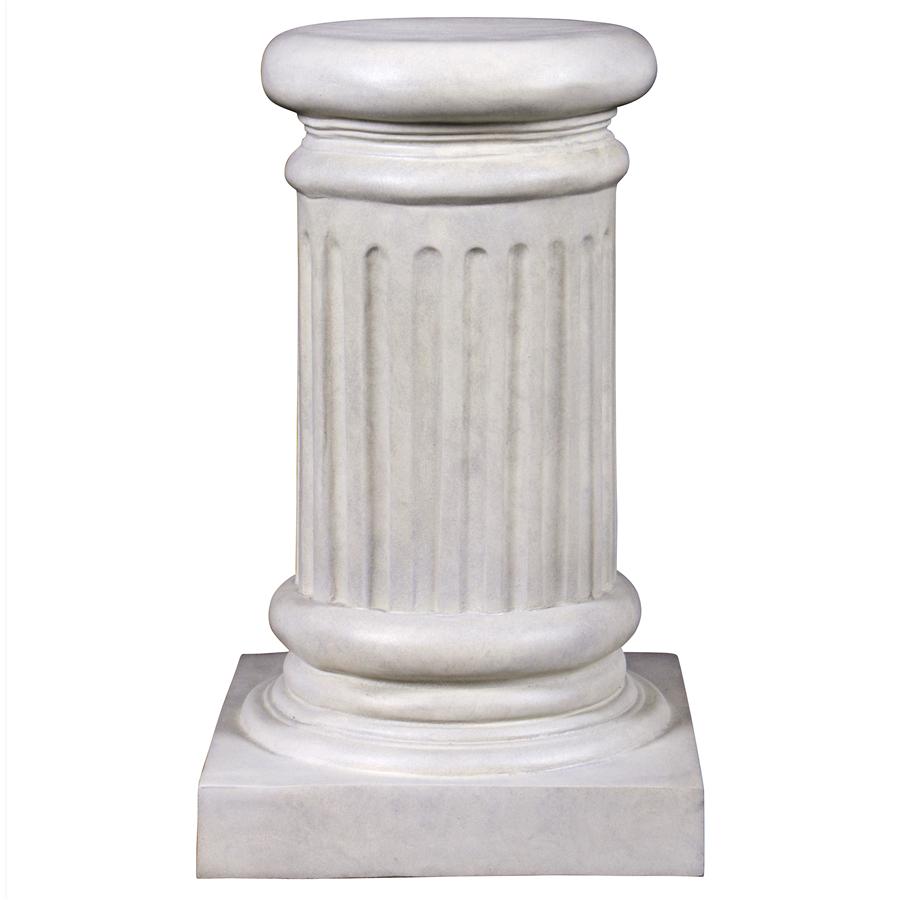 Classical Greek Fluted Garden Statuary Pedestal: Small