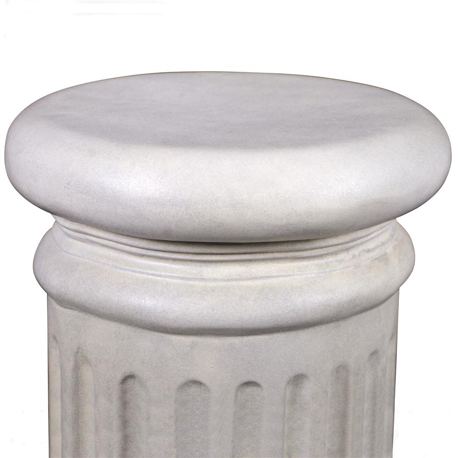 Classical Greek Fluted Garden Statuary Pedestal: Small