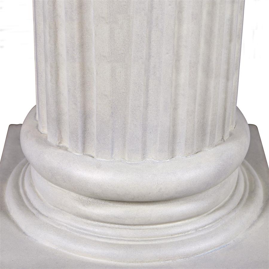 Classical Greek Fluted Garden Statuary Pedestal: Small