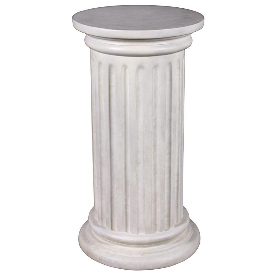 Roman Doric Column Classical Fluted Statuary Pedestal: Grande