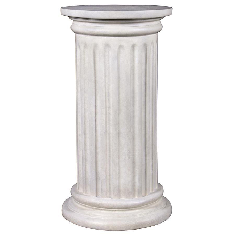 Roman Doric Column Classical Fluted Statuary Pedestal: Grande